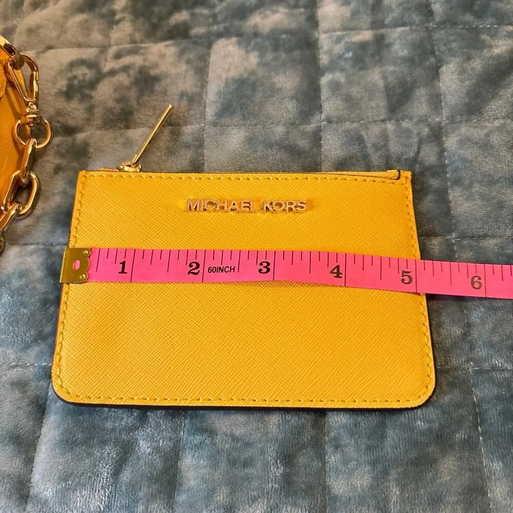 Michael Kors Crossbody Bag Set Yellow Leather Gold Hardware Small Everyday NWOT